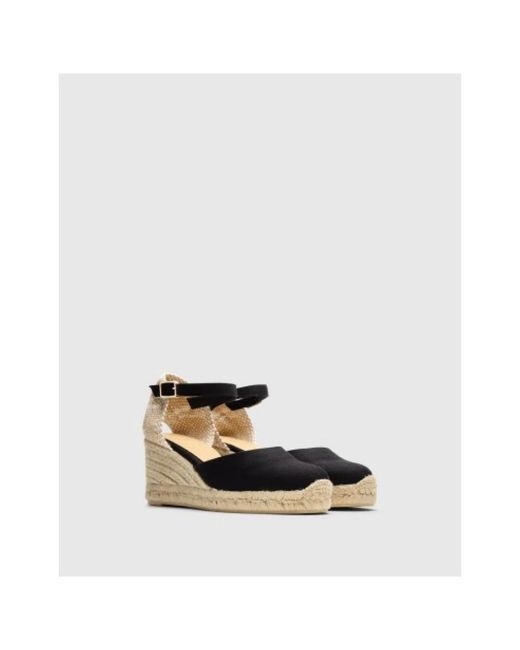 Castaner Black Wedges