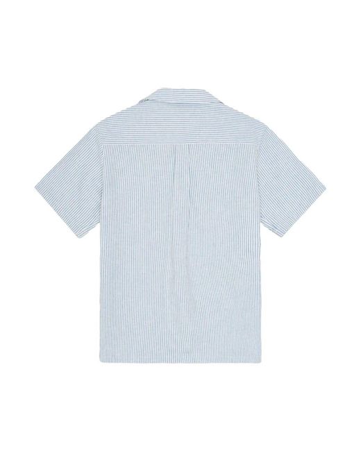 Les Deux Blue Short Sleeve Shirts for men
