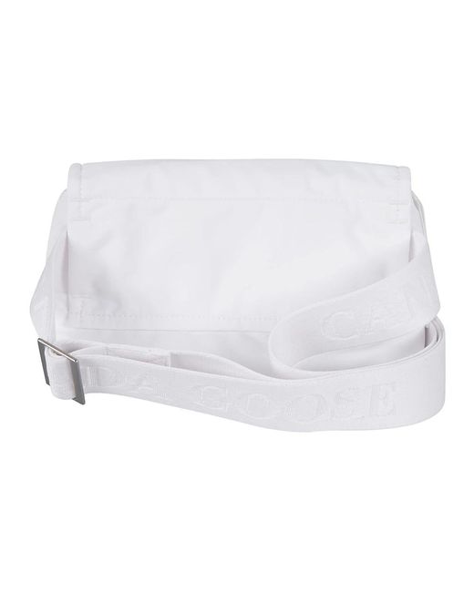 Canada Goose Weiße schultertasche mit logo-patch in White für Herren