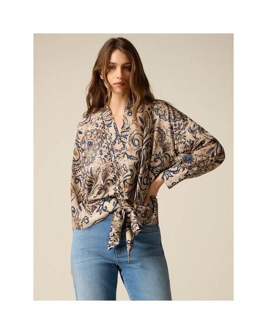 Blouses Oltre de color Gray