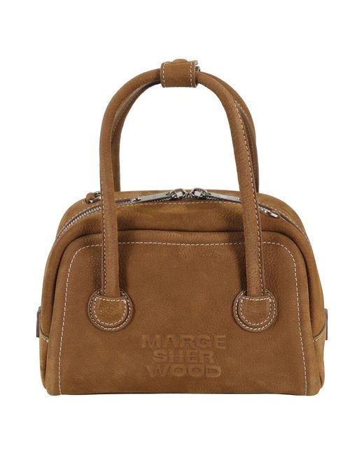 MARGE SHERWOOD Brown Nocciola Soft Tote Mini Tasche