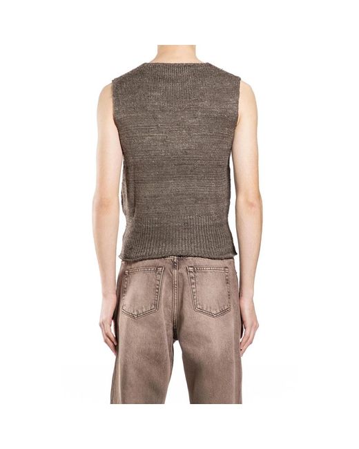 Our Legacy Gray Sleeveless Jumpers for men