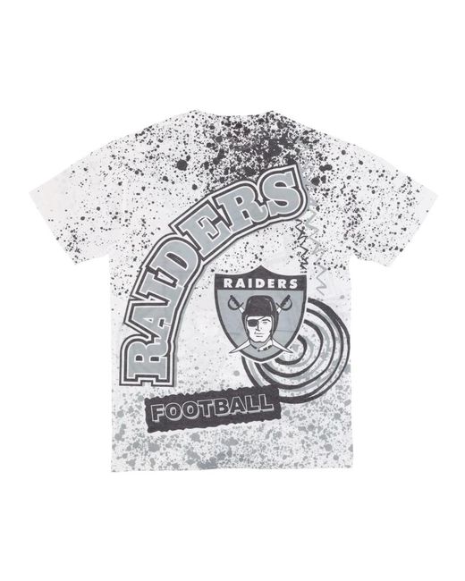 Mitchell & Ness Tops ,Wit ,Katoen Oakland Raiders Nfl Team Tee in het Gray voor heren