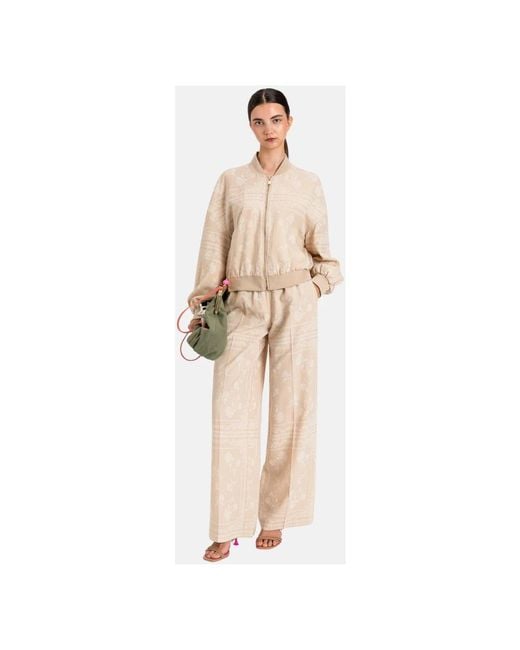 Twinset Natural Wide Trousers