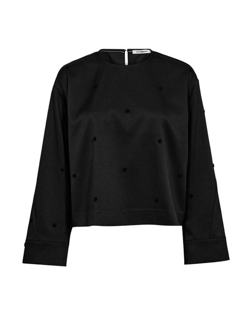 Blouses co'couture de color Black