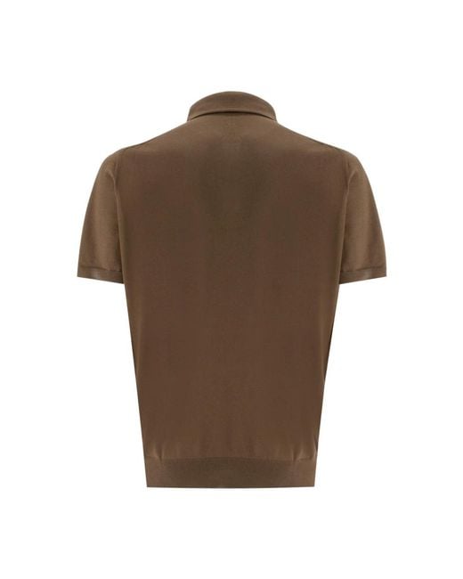 Kiton Brown Polo Shirts for men