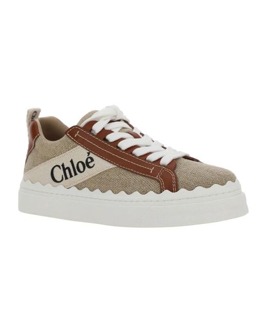 Chloé Brown Und braune lauren sneakers