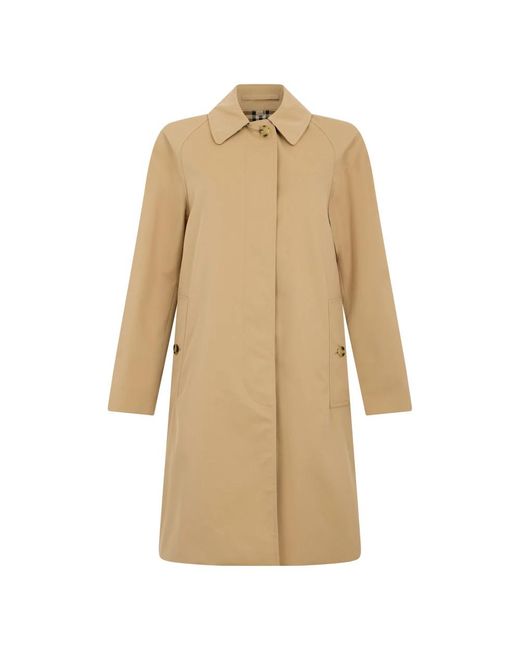 Burberry Camden Heritage Button Coat in het Natural