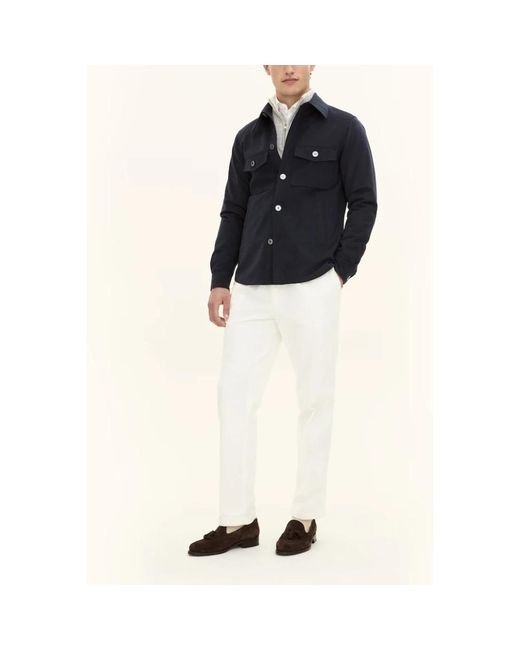 Oscar Jacobson Marine Maverick Jacke Gebürstete Baumwolle in Blue für Herren