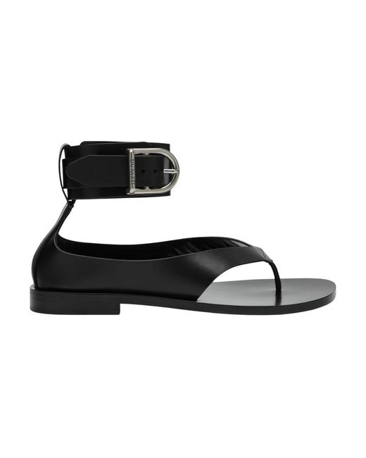 DURAZZI MILANO Black Flat Sandals