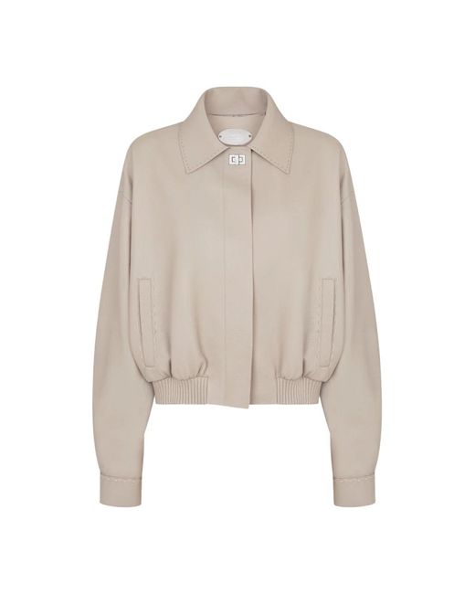 Fendi Bomber Jackets in het Natural
