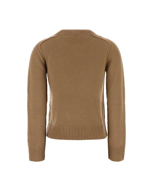 Burberry Brown Round-Neck Knitwear