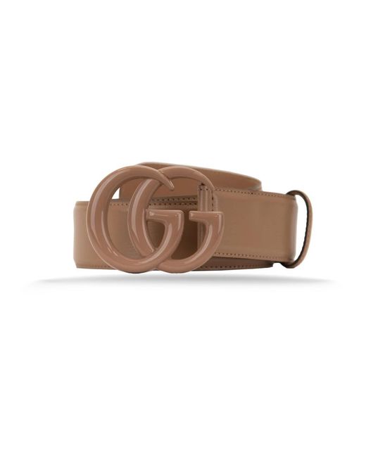 Gucci Brown Glattleder Gürtel