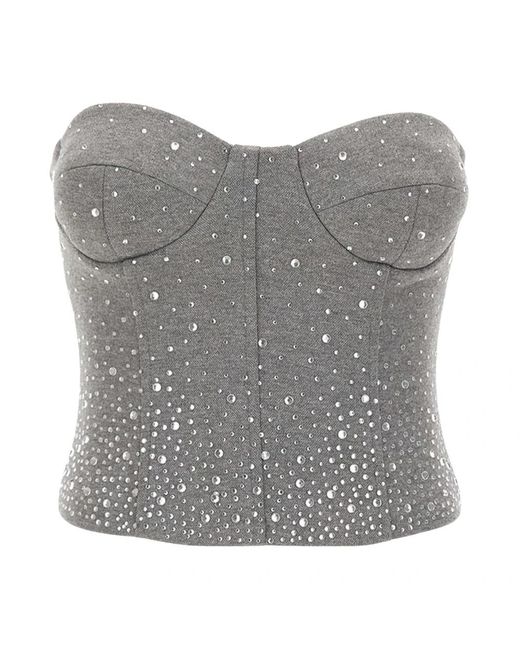 Twentyfourhaitch Bustier Top in het Gray