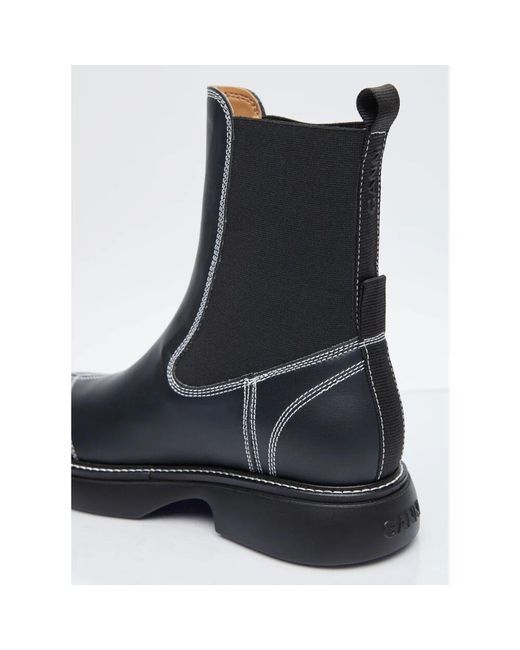 Chelsea Boots Ganni de color Black