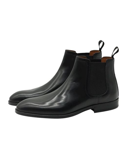 Elia Maurizi Black Chelsea Boots for men