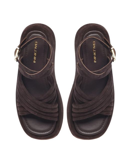 Baldinini Brown Flat Sandals