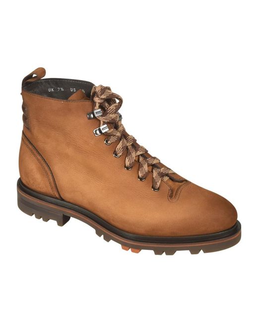 Santoni Brown Lace-Up Boots for men