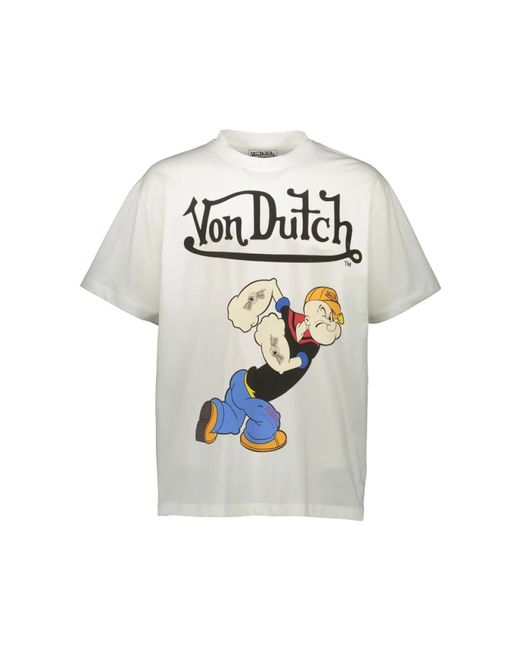 Von Dutch Popeye t-shirt in White für Herren