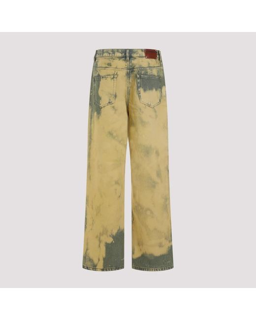 Dries Van Noten Yellow Wide Jeans for men