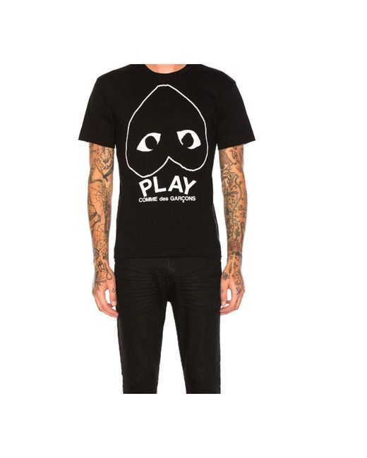 T-Shirts COMME DES GARÇONS PLAY de hombre de color Black