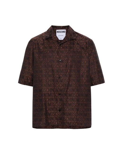 Moschino Brown Short Sleeve Shirts for men