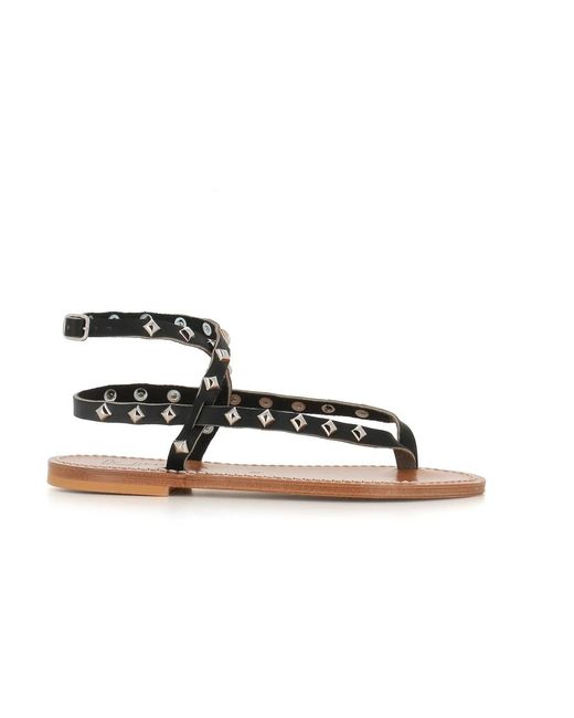 K. Jacques Brown Flat Sandals