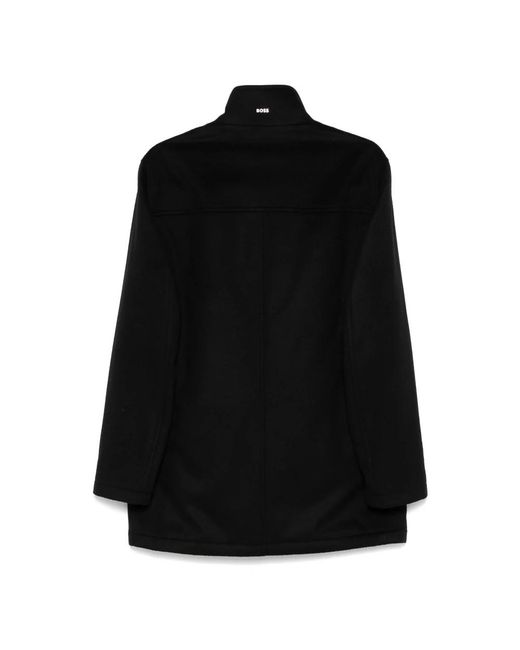 HUGO Black Single-Breasted Coats for men