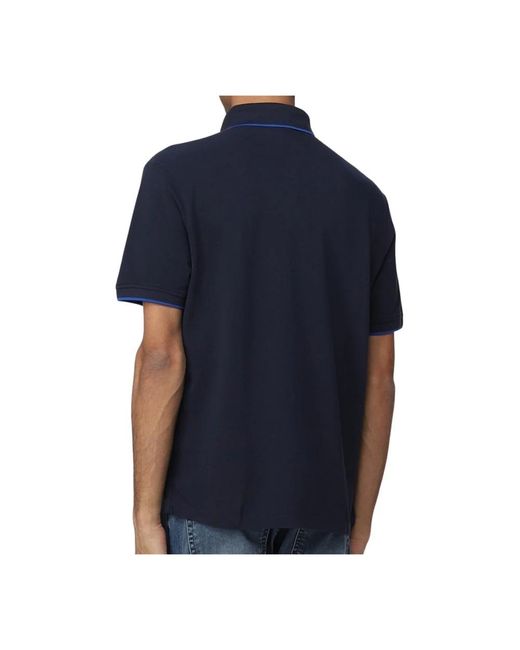 Blauer Tops ,Blauw ,Katoen Blauw Katoenen Poloshirt Met Logoschild in het Blue voor heren