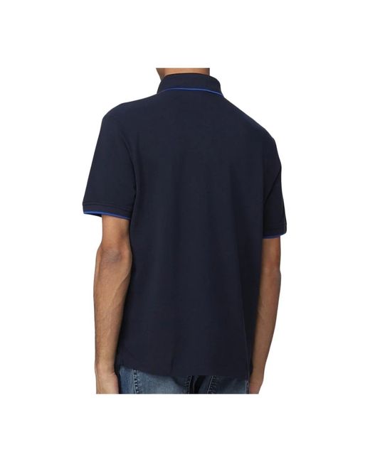 Blauer Tops ,Blauw ,Katoen Blauw Katoenen Poloshirt Met Logoschild in het Blue voor heren