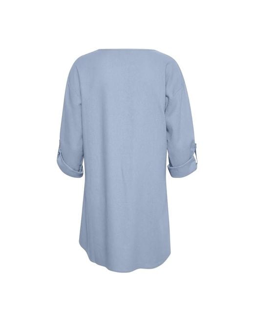 Cream Blue Tunics