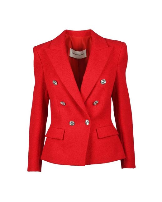 Alexandre Vauthier Stijlvolle Katoenmix Jas in het Red