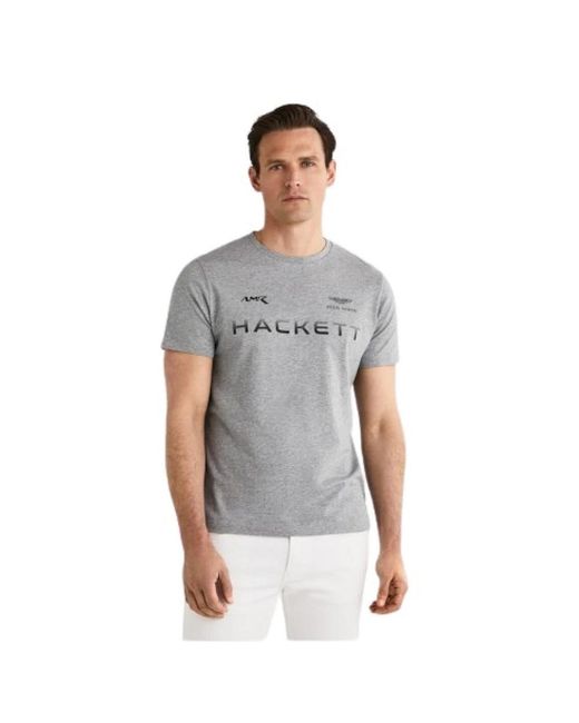 Hackett Baumwoll t-shirt in Gray für Herren