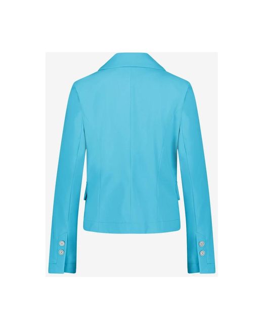 Jane Lushka Blue Technische jersey-blazer | hellblau