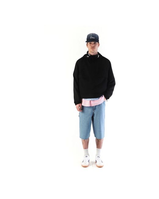 AMI Jassen ,Zwart ,Wol Windbreaker Met Capuchon in het Black voor heren