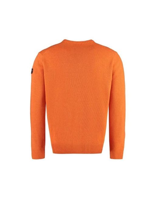 Paul & Shark Orange Round-Neck Knitwear for men
