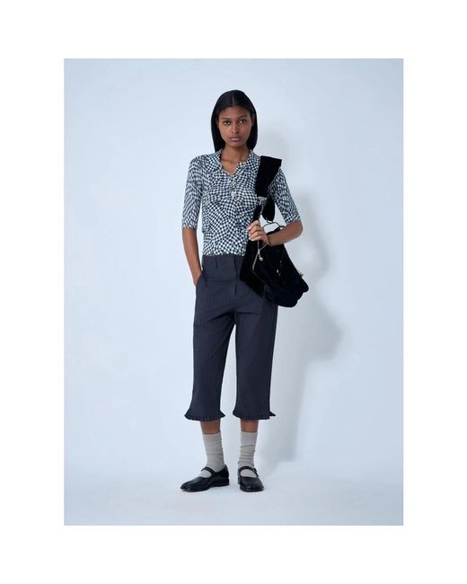 Ganni Blue Long Shorts