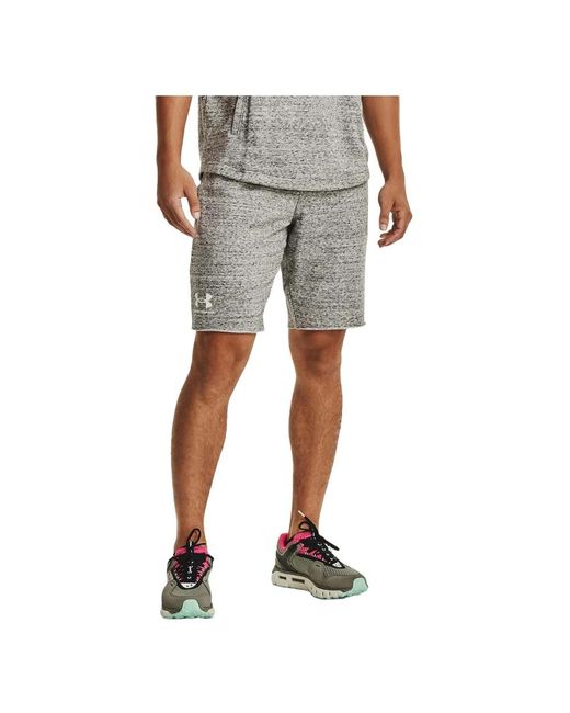 Rival terry shorts di Under Armour in Gray da Uomo