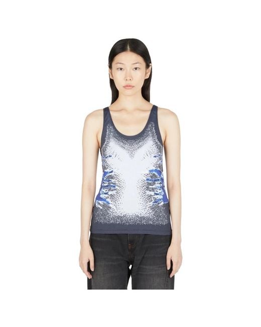 Y. Project Blue Sleeveless Tops