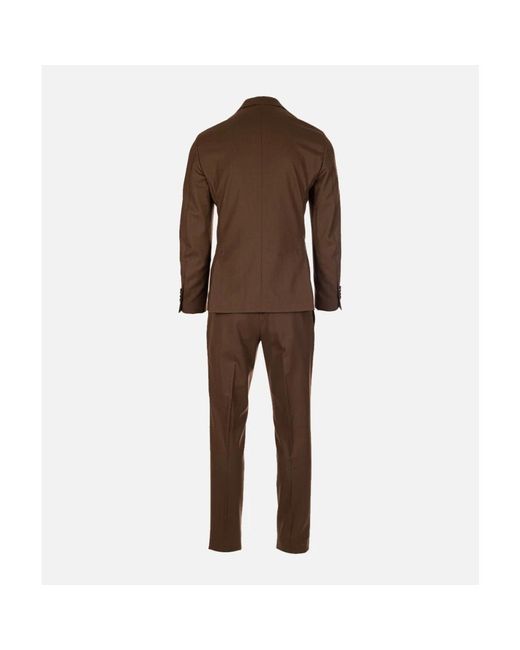 Lardini Stretch Wool Suit in het Brown voor heren