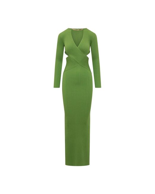 Elisabetta Franchi Green Knitted Dresses