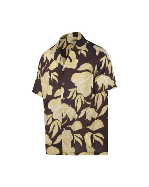 Altea Brown Short Sleeve Shirts for men