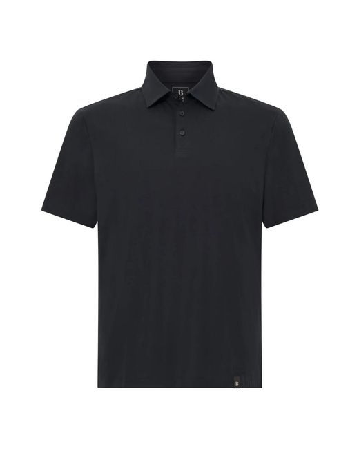 Boggi Polo-Shirt Aus Stretch-Supima-Baumwolle in Black für Herren