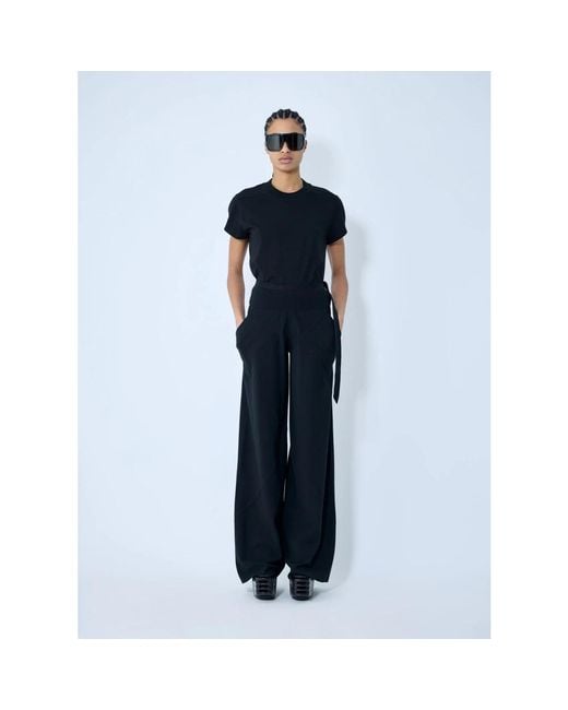 Rick Owens Blue Wide Trousers