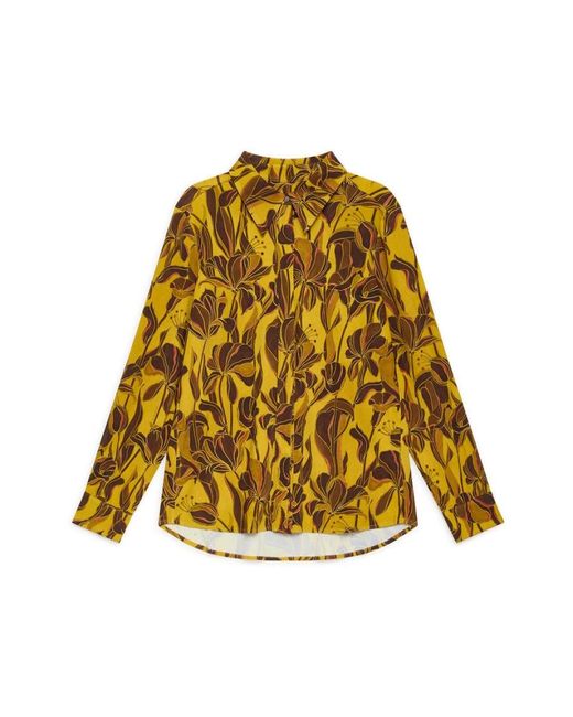 Maliparmi Overhemden ,Geel ,Leer Lily's Ballet Shirt in het Yellow