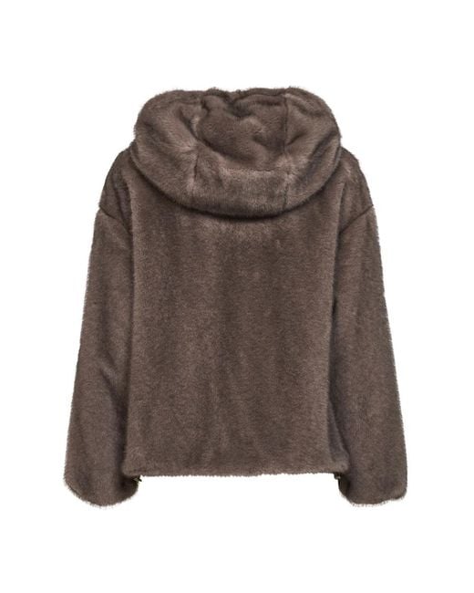 Herno Brown Faux Fur & Shearling Jackets