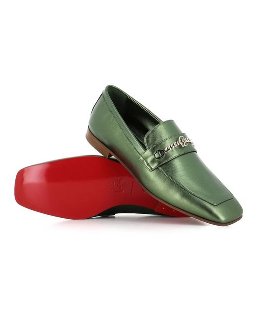 Christian Louboutin Green Loafers