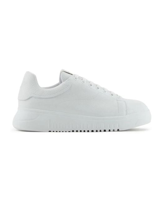 Emporio Armani White Weiße Low-Top-Sneakers X3X024Xf76800001