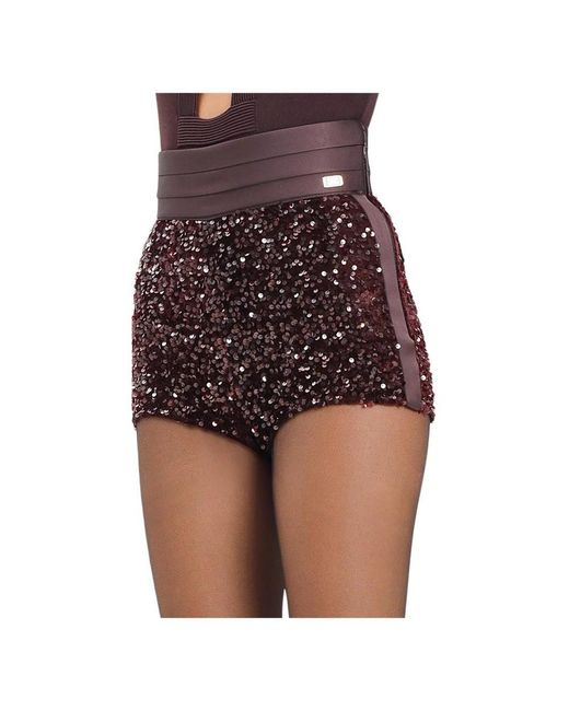 Elisabetta Franchi Brown Short Shorts