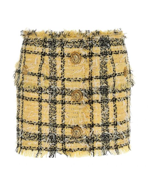 Balmain Metallic Short Skirts